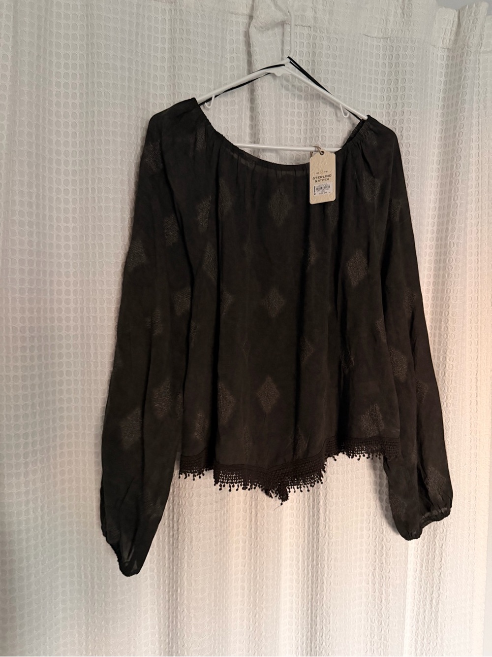 Sterling & Stitch Embroidered Hanky Top